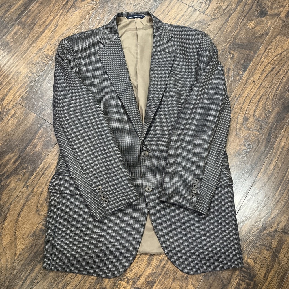 Coppley Mens 44R Blazer / Sport Coat Micro-Check 100% Wool High End Design - Picture 9 of 9